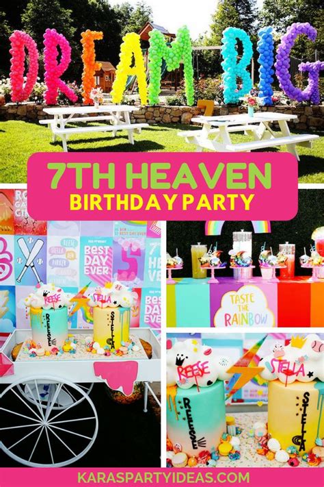 7th Heaven Birthday Party | Kara's Party Ideas | 7th birthday party for girls, 7th birthday ...