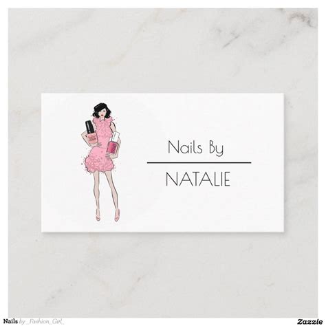 Nails Business Card | Zazzle | Illustration business cards, Modern ...