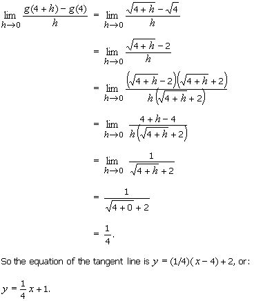 2.1 Tangent Lines And Their Slopes