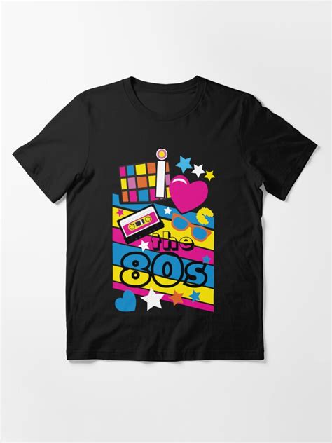 "I love the 80s! Cool Neon Pop Culture Shirt & Gifts" T-shirt for Sale by teemaniac | Redbubble ...