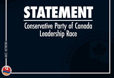 Statement on the Conservative Party of Canada Leadership Race