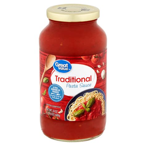 Great Value Traditional Pasta Sauce, 24 oz - Walmart.com