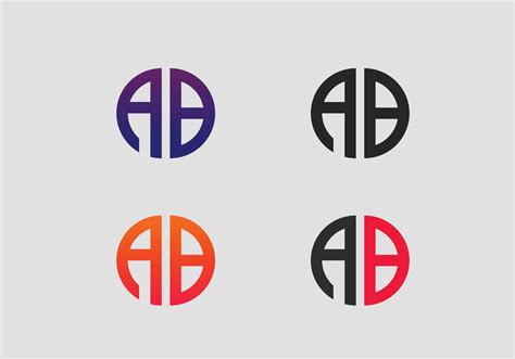 AB letter logo vector template Creative modern shape colorful monogram ...