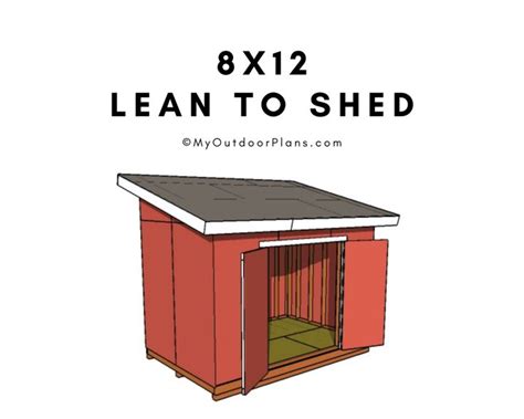 8x12 Lean to Shed Plans