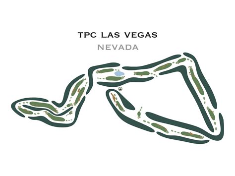 TPC Las Vegas Nevada Golf Course Map Home Decor Golfer - Etsy