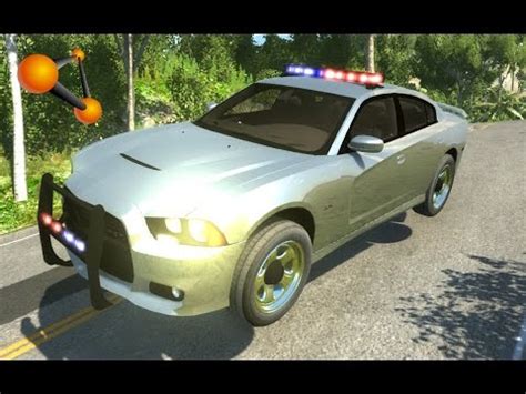 BeamNG.Drive Mod : Dodge Charger SRT8 Police v2 (Crash test) - YouTube