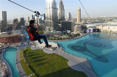 Dubai’s latest challenge: Zip-lining across Dubai Fountains