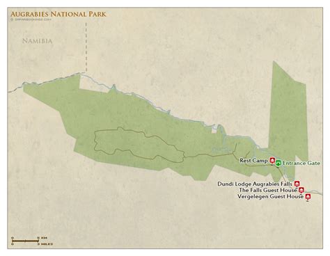 Augrabies Falls NP Map – Detailed map of Augrabies Falls National Park