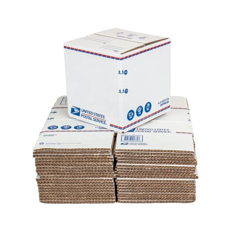 USPS Brand Recycled Shipping Boxes, Adjustable Height, 8L x 8W x 8H, White (20 Count) - Walmart.com