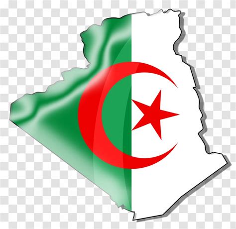 Flag Of Algeria Map French - Grove Transparent PNG