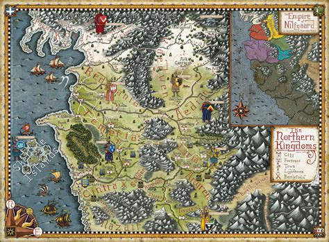 The Northern Kingdoms: an Imperial Map of the Lands of the Witcher ...