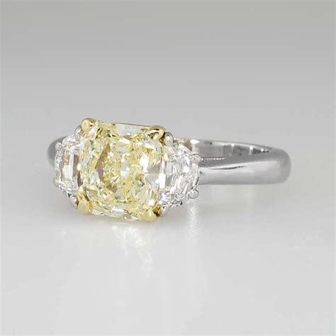 Expensive engagement ring for young: Antique fancy yellow diamond engagement rings