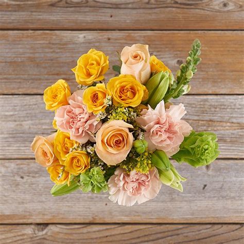 Bouquet of Peach Roses and Carnations - The Bouqs Co.