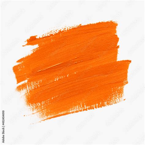 Orange oil paint brush stroke texture background. Vector design. Stock ...