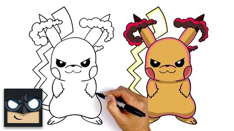 How To Draw Gigantamax Pikachu | Pokemon Sword and Shield - YouTube