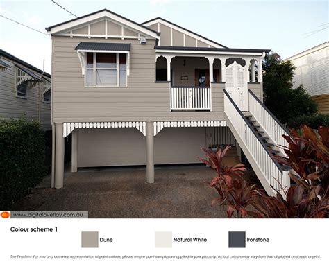 Colorbond Dune colour schemes for a Queensland home | Colour help & digital overlays for people ...