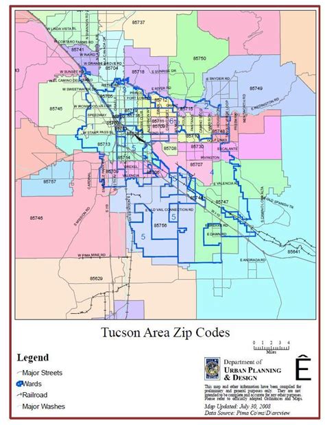 City Of Tucson Zip Code Map - Davina Frederica