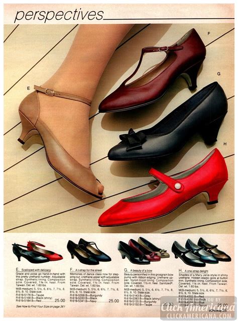 Trendy '80s women's shoes from the 1983 JC Penney catalog - Click Americana