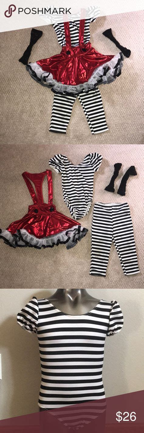 Jailhouse rock child’s costume 5 piece girls black and white striped jailhouse rock costume ...