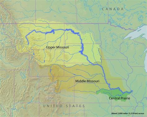 map of missouri river ~ Map Of The World