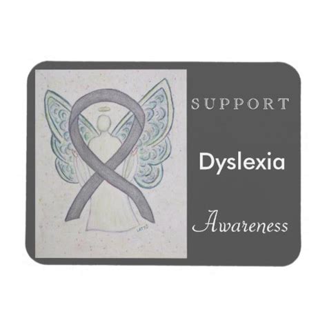 Dyslexia Awareness Ribbon Angel Custom Magnet | Zazzle