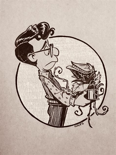 I drew Seymour and Audrey II : r/littleshopofhorrors