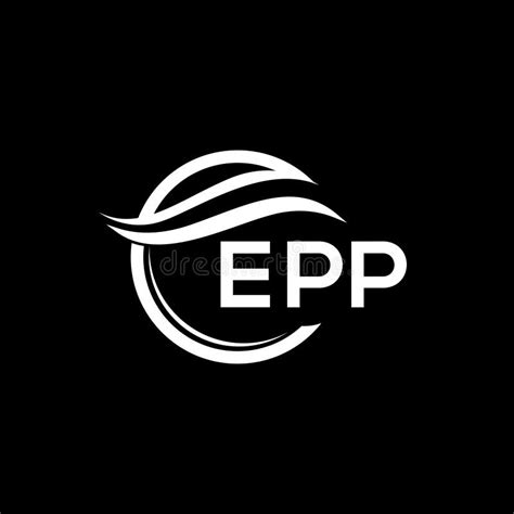 EPP Letter Logo Design on Black Background. EPP Creative Circle Letter ...