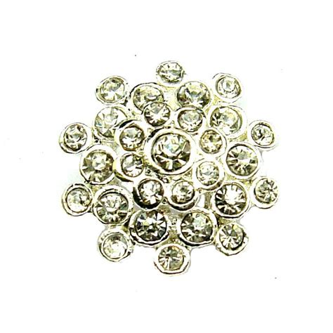 5 Rhinestone Buttons for Wedding Invitation Card Hair - Etsy