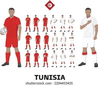 Tunisia Football Team Kit Home Kit Stock Vector (Royalty Free ...