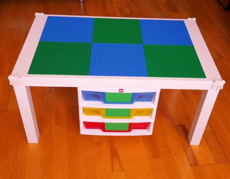 Large Lego Table with 3 drawer organizer. 20" x 30" Lego surface.. $173.00, via Etsy. | Lego ...