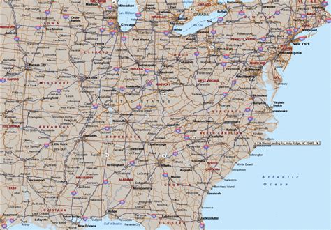 Southeast Usa Map | Printable Road Map Of Eastern United States - Printable US Maps