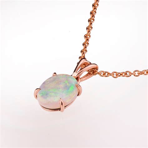 Opal Pendant Oval Opal Pendant - Etsy