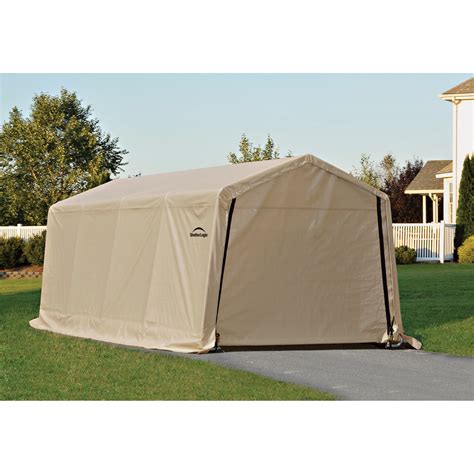 ShelterLogic Instant Garage™ Auto Shelter — 20ft.L x 10ft.W, Sandstone ...