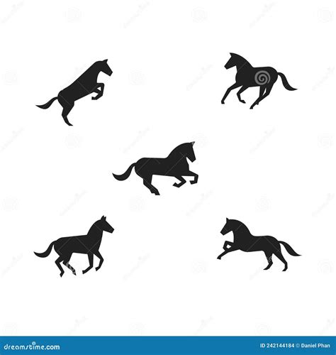 Walking Horse Silhouette Vector Stock Illustration - Illustration of cartoon, logo: 242144184