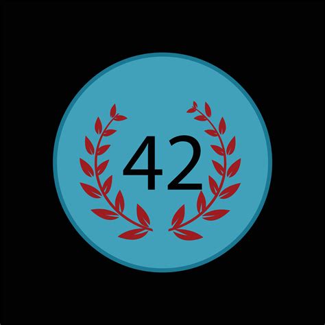 Leaf and 42 number logo design 26384986 Vector Art at Vecteezy