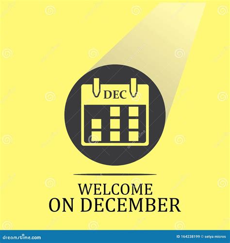 December Calendar Illustration Template Logo and Symbol Vector Stock ...