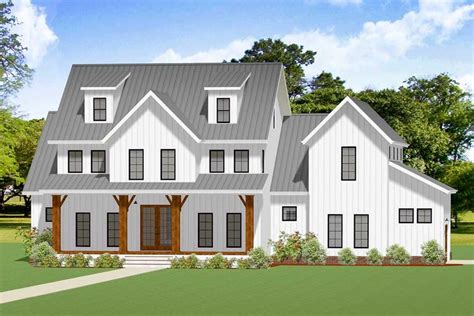 Plan 46362LA: 3-Bed Farmhouse Plan with Loft | Farmhouse house, House plans farmhouse, Farmhouse ...