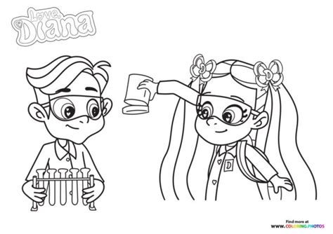 Diana and Roma - Coloring Pages for kids