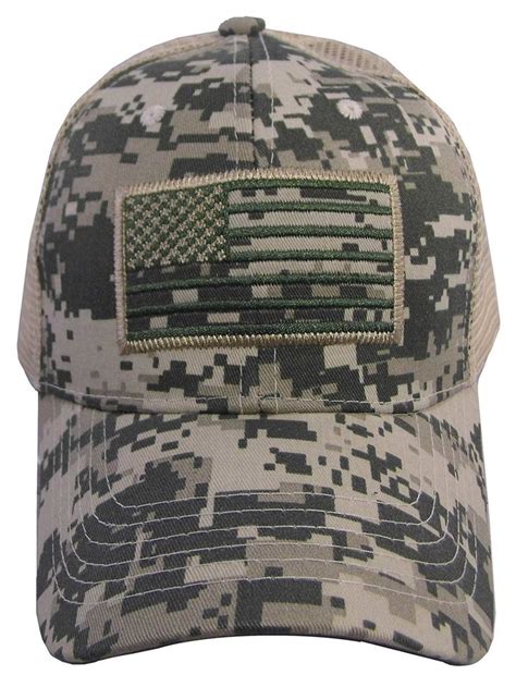 US American Flag Patch Tactical Style Mesh Trucker Baseball Cap Hat - Multicam - C912HUHS6FN ...
