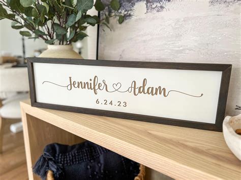 Enchanting Laser-Engraved Wooden Signs: Modern Farmhouse Style for Couples, Housewarmings, and ...