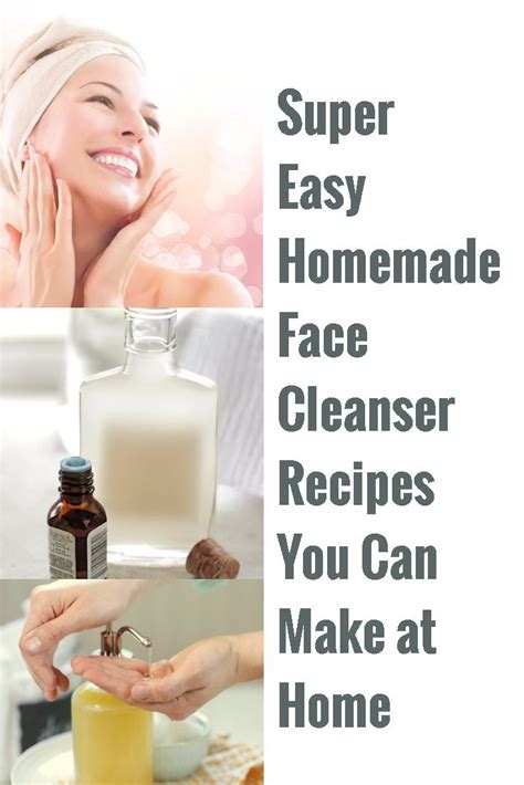 Super Easy Everyone Can Make Homemade Face Cleanser Recipes | Face ...