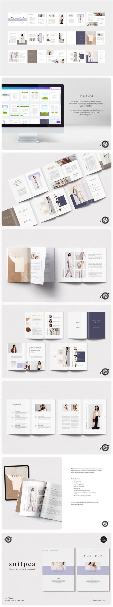 Canva Fashion Magazine | Suitpea | Online graphic design, Lookbook layout, Fashion magazine