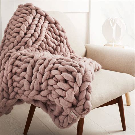 welcombe chunky hand knitted throw by lauren aston | notonthehighstreet.com