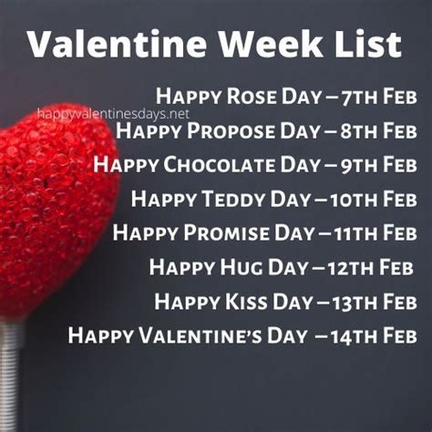 7 feb to 21 feb days list february special days list 2023 with valentine week 2023 list and anti ...