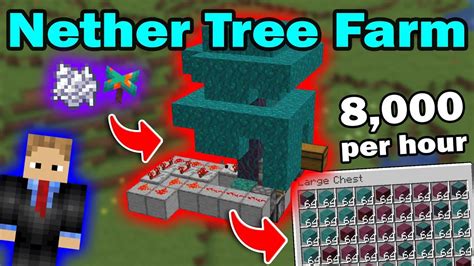 EASY Nether Wood Farm (Warped Stems and Crimson Stems) - Minecraft Java - YouTube Minecraft ...