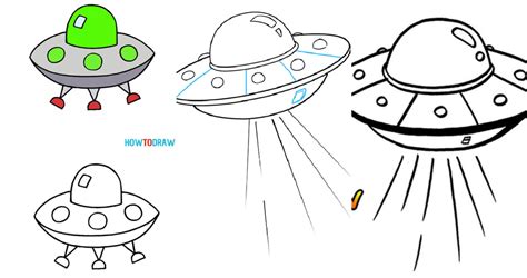 20 Easy UFO Drawing Ideas - How to Draw a UFO