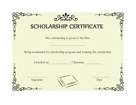 28 Amazing Scholarship Certificate Templates [Award] - PrintableTemplates