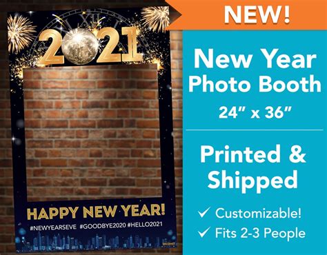 Printed and Shipped New Year Photo Booth. Happy New Year. - Etsy