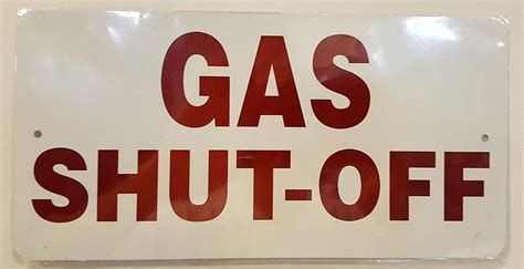 Gas Shut-Off Sign (Aluminum Sign 5"x10") - Walmart.com - Walmart.com