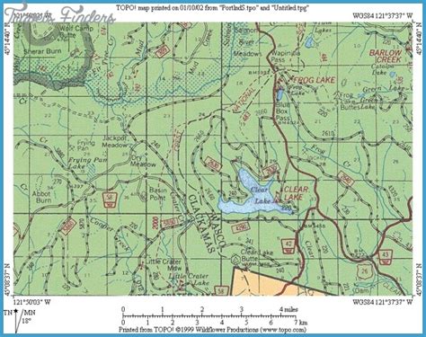 Mt Hood Hiking Trail Map - TravelsFinders.Com